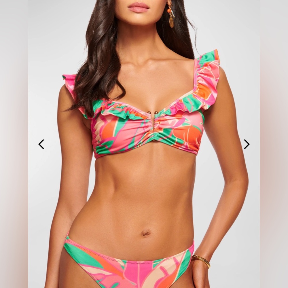 Palm Printed Two-Piece Swimsuit by Ramy Brook Size L